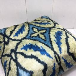 Silk Ikat Pillow Cover 20x20, Handwoven Decorative Cushion - thumbnail 4