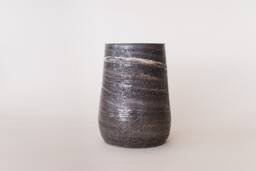 Ceramic Vase, Flower Stoneware Dark Gray Speckled Handmade Ceramic Vase - thumbnail 1