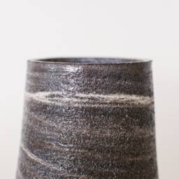 Ceramic Vase, Flower Stoneware Dark Gray Speckled Handmade Ceramic Vase - thumbnail 2