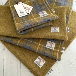 Harris Tweed Cushion Cover - Double Sided With Concealed Ykk Zip Teal & Turquoise Herringbone 100% Wool All Sizes Available - thumbnail 2