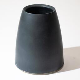 Hand Thrown Vase Form Stoneware Fired in A Satin Finish Semi-Matte Black Glaze - thumbnail 2