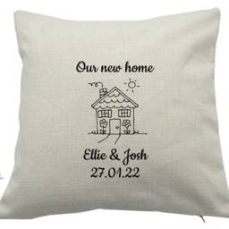Personalised New Home Cushion Cover, House Warming Gift, First House Present Home Decor - thumbnail 2