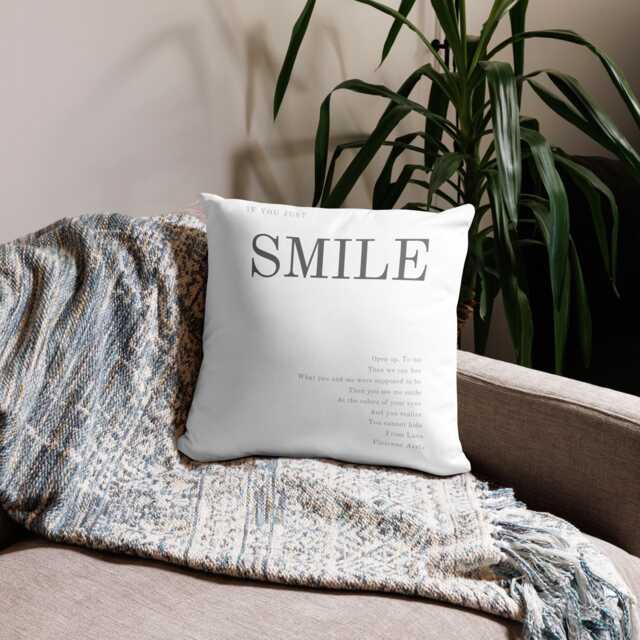Smile Lyrics Square Pillow - image 1
