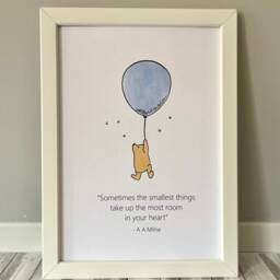 Set Of 3 Winnie The Pooh Print - Nursery New Baby Boy Gift Quote Print Baby - thumbnail 2