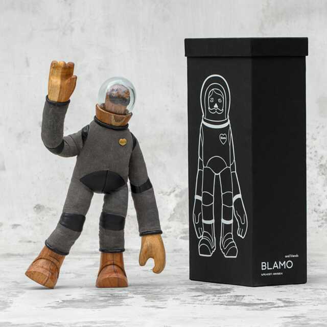 Astronaut Figurine Art - Colonel Stache O'hair Hand-Dyed Canvas & Leather - image 1