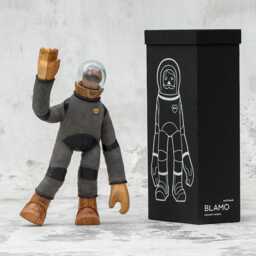 Astronaut Figurine Art - Colonel Stache O'hair Hand-Dyed Canvas & Leather