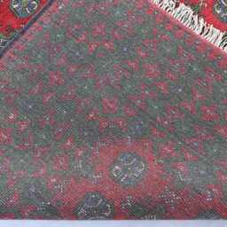 5'7x8 Ft Bokhara Rug, Afghan Hand Knotted Wool Blue Green Red, Turkmen Tribal Oriental Area Traditional Kitchen, Bedroom - thumbnail 4