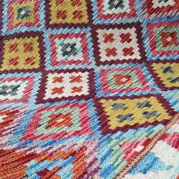 Handmade Rug, Classic Artisan Afghan Turkish Navajo Geometric Wool Kilim Rug 150x106 cm - thumbnail 3
