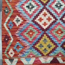 Handmade Rug, Classic Artisan Afghan Turkish Navajo Geometric Wool Kilim Rug 150x106 cm - thumbnail 4