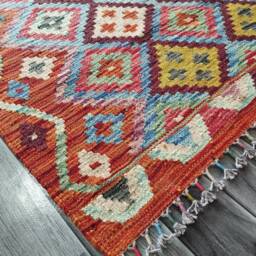 Handmade Rug, Classic Artisan Afghan Turkish Navajo Geometric Wool Kilim Rug 150x106 cm - thumbnail 2