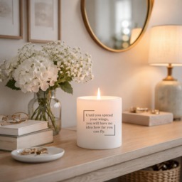 Motivational Candle - Inspirational Quote, Encouragement, Self Care Decor - 150G - thumbnail 1