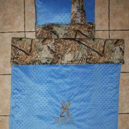 Custom Appliqued Camo Nap Mat Cover, Blanket, Pillow & Case - thumbnail 2