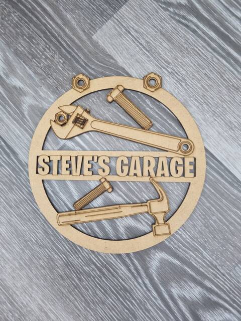Personalised Garage Diy Sign, Tools Plaque, Gift For Him, Present, Gift Her, Engineer, Mechanic Wall Hanging, Keepsake, Man Cave, She Shed - image 1