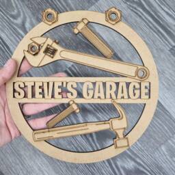 Personalised Garage Diy Sign, Tools Plaque, Gift For Him, Present, Gift Her, Engineer, Mechanic Wall Hanging, Keepsake, Man Cave, She Shed - thumbnail 2