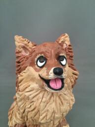 Pomeranian Dog Figurine - thumbnail 1