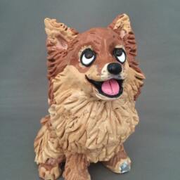 Pomeranian Dog Figurine - thumbnail 3
