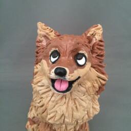 Pomeranian Dog Figurine - thumbnail 2