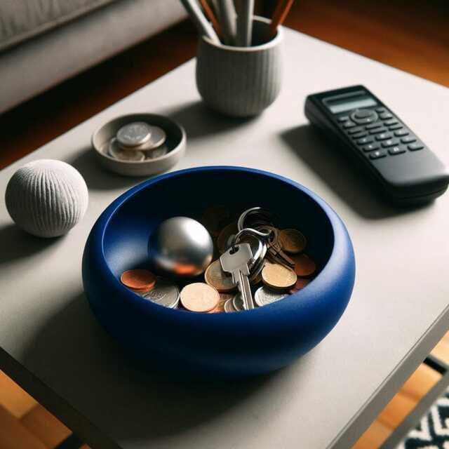 Modern Key & Coin Bowl Organiser Bowl, New Design, Multiple Colour Options - image 1
