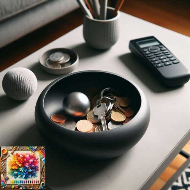 Modern Key & Coin Bowl Organiser Bowl, New Design, Multiple Colour Options - image 1