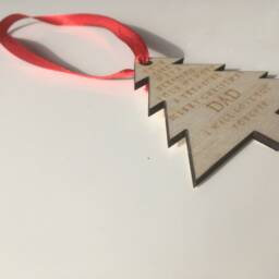 Personalised in Memory Of A Loved One & Verse Wooden Christmas Tree Decoration - thumbnail 3