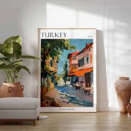 Turkey Travel Poster Turkish Street Scene Art Print - thumbnail 3