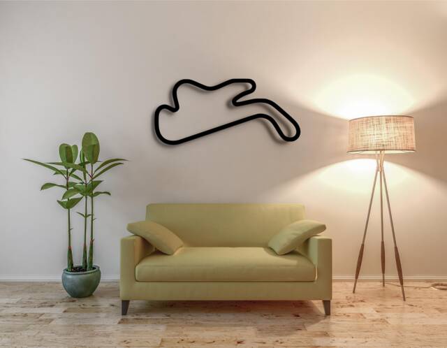 Phillip Island Any Race Track Formula 1 in 3D Black Acrylic Motogp Wall Art Laser Cut - Ferrari Porsche Bmw Mercedes - Philip - image 1