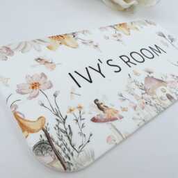 Personalised Woodland Fairy Garden Bedroom Door Sign, Name Room Magical Theme, Baby Nursery D??cor, Kids Wall Hanging, Girls Plaque - thumbnail 4