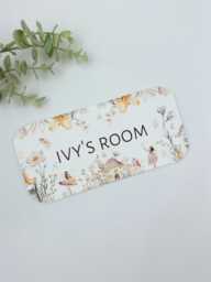 Personalised Woodland Fairy Garden Bedroom Door Sign, Name Room Magical Theme, Baby Nursery D??cor, Kids Wall Hanging, Girls Plaque