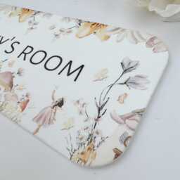 Personalised Woodland Fairy Garden Bedroom Door Sign, Name Room Magical Theme, Baby Nursery D??cor, Kids Wall Hanging, Girls Plaque - thumbnail 3