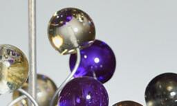 Violet Pendant Light Handmade Resin Bubble Chandelier - thumbnail 3
