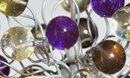Violet Pendant Light Handmade Resin Bubble Chandelier - thumbnail 2