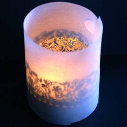 Tendrils Shadow Play Candle - Floral Silhouette, Halloween Decor - thumbnail 2