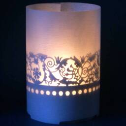 Tendrils Shadow Play Candle - Floral Silhouette, Halloween Decor