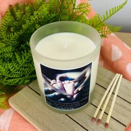 Personalised Photo Candle Gift - Bespoke Valentine's Wedding Bridal Engagement Birthday Mothers Day - Frosted Glass Jar - thumbnail 3