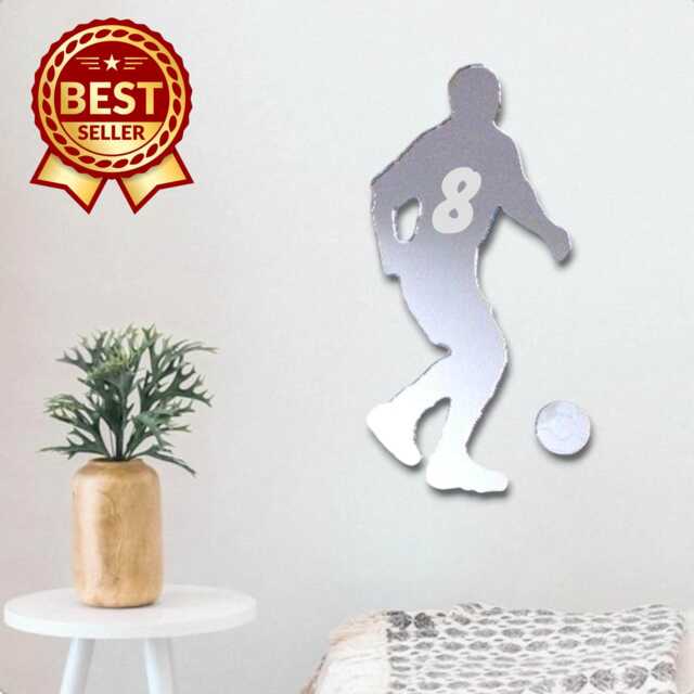 Personalized Football Player Acrylic Mirror Wall Art - Engraved Gift - image 1