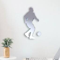 Personalized Football Player Acrylic Mirror Wall Art - Engraved Gift - thumbnail 3