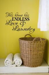 This Home Has Endless Love & Laundry Vinyl Decal - Room Decor Wall - thumbnail 1