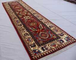 2'7x9'6 Ft Red Bidjar Rug, 10 Runner Afghan Fine Hand Knotted Wool Oriental Rug For Kitchen Runner, Hallway Carpet - thumbnail 1