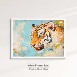 Tiger Abstract Oil Painting Framed Print & Canvas Large Sizes Wall Art Poster Animal Home Decor Interior Gift Idea - thumbnail 3