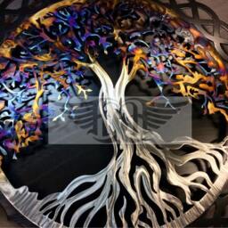 Stainless Steel Tree Of Life Wall Art Celtic Knot Decor - 28 Inch - thumbnail 2