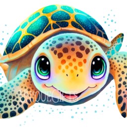 Personalised Turtle Cushions - Pink Green Gift For Her Him Children's Cushion Birthday - thumbnail 2