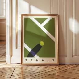 Tennis Art Print - Minimalist Sports Poster Court Wall For Home - thumbnail 2
