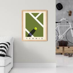 Tennis Art Print - Minimalist Sports Poster Court Wall For Home - thumbnail 3