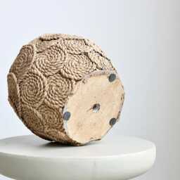 Handwoven Rattan Indoor Planter, Engraved Home Decor - thumbnail 3