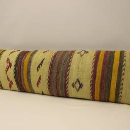 Extralong King Size Kilim Pillow Cover, 12x47 - 30x120 cm Unique Lumbar Flaming Kilim Bedding Pillow Oblong, 4Oyf-443 - thumbnail 3