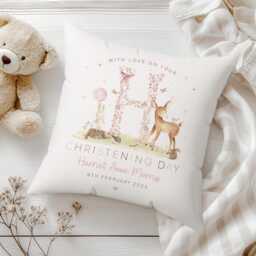 Personalised Christening Gift, Baptism Cushion For Girl's, Gift Granddaughter, Goddaughter, Naming Day - thumbnail 3