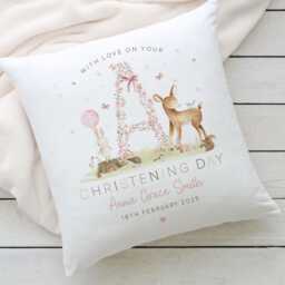 Personalised Christening Gift, Baptism Cushion For Girl's, Gift Granddaughter, Goddaughter, Naming Day - thumbnail 4