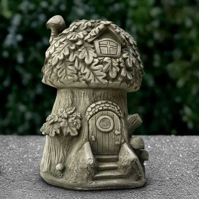 Garden House Statue Concrete Flower Home Sculpture Outdoor Ornament Front Door Decoration Handmade Art House Lover Gift - image 1