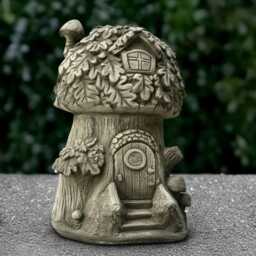 Garden House Statue Concrete Flower Home Sculpture Outdoor Ornament Front Door Decoration Handmade Art House Lover Gift - thumbnail 1