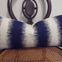 2 Color Choiceselectric Pillow Design.pillow Cover.slipcover.lumbar Pillow.blue.grey.natural.home Decor Pillows.unisex.toss Pillow.ikat - thumbnail 3